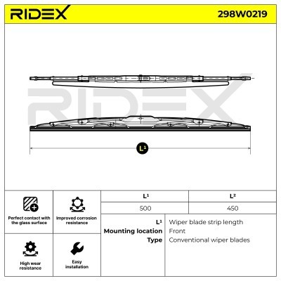 Pióro Wycieraczki RIDEX 298W0219 298W0219 - foto 6