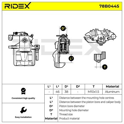 Zacisk Hamulcowy RIDEX 78B0445 78B0445 - foto 4