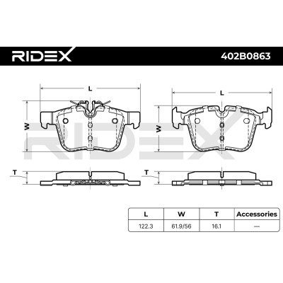 Klocki hamulcowe RIDEX 402B0863 402B0863 - foto 6