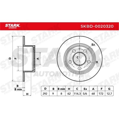 Tarcza hamulcowa Stark SKBD-0020320 SKBD-0020320 - foto 8