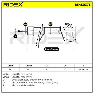 Amortyzator RIDEX 854S0375 854S0375 - foto 6