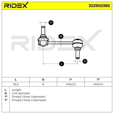 Łącznik Stabilizatora RIDEX 3229S0385 3229S0385 - foto 5