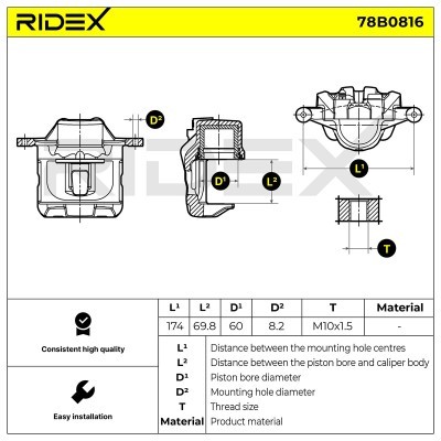 Zacisk Hamulcowy RIDEX 78B0816 78B0816 - foto 6