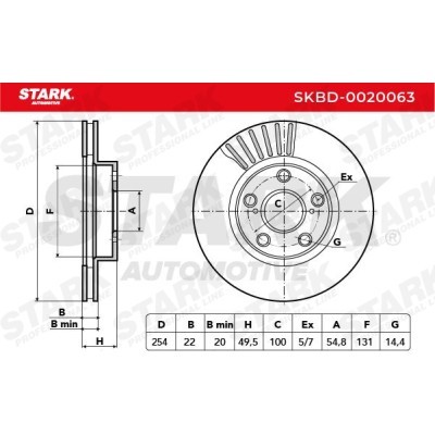 Tarcza hamulcowa Stark SKBD-0020063 SKBD-0020063 - foto 5