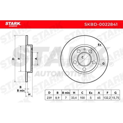 Tarcza hamulcowa Stark SKBD-0022841 SKBD-0022841 - foto 6