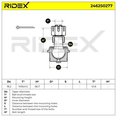 Sworzeń wahacza RIDEX 2462S0277 2462S0277 - foto 5