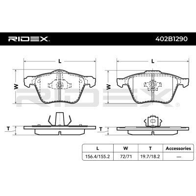 Klocki hamulcowe RIDEX 402B1290 402B1290 - foto 6