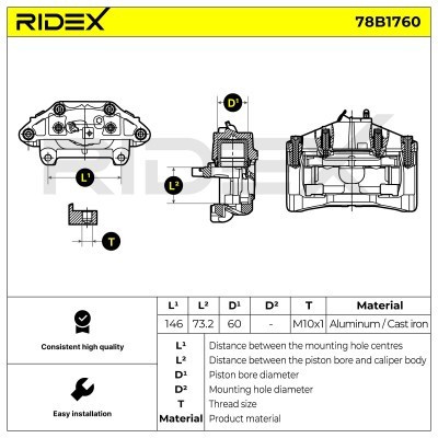 Zacisk Hamulcowy RIDEX 78B1760 78B1760 - foto 6