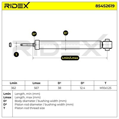 Amortyzator RIDEX 854S2619 854S2619 - foto 8