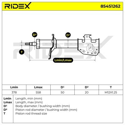 Amortyzator RIDEX 854S1262 854S1262 - foto 6