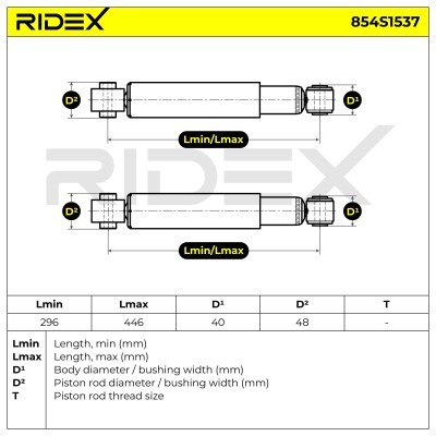 Amortyzator RIDEX 854S1537 854S1537 - foto 5