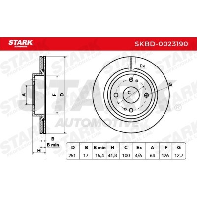 Tarcza hamulcowa Stark SKBD-0023190 SKBD-0023190 - foto 3
