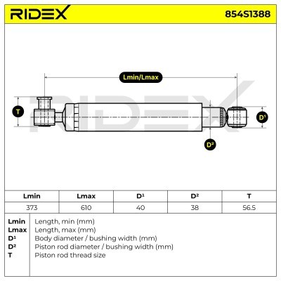 Amortyzator RIDEX 854S1388 854S1388 - foto 5