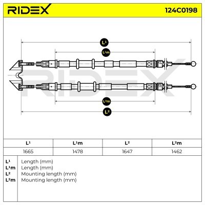 Linka Hamulca Ręcznego RIDEX 124C0198 124C0198 - foto 5