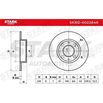 Tarcza hamulcowa Stark SKBD-0022846 SKBD-0022846 - foto 3