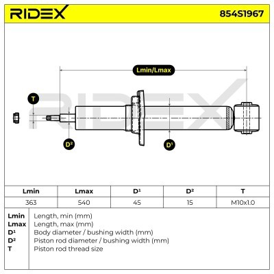 Amortyzator RIDEX 854S1967 854S1967 - foto 9