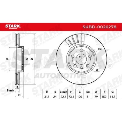 Tarcza hamulcowa Stark SKBD-0020278 SKBD-0020278 - foto 5