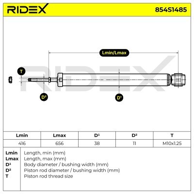 Amortyzator RIDEX 854S1485 854S1485 - foto 8