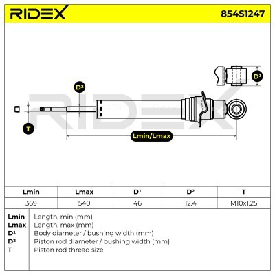 Amortyzator RIDEX 854S1247 854S1247 - foto 7