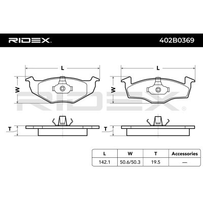 Klocki hamulcowe RIDEX 402B0369 402B0369 - foto 6