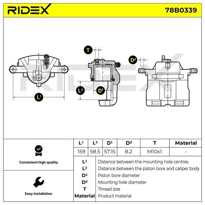 Zacisk Hamulcowy RIDEX 78B0339 78B0339 - foto 7