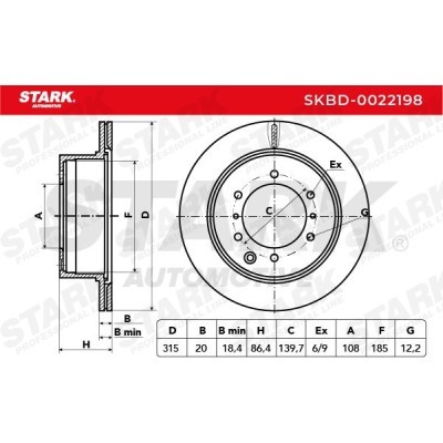 Tarcza hamulcowa Stark SKBD-0022198 SKBD-0022198 - foto 3