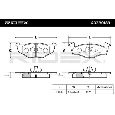 Klocki hamulcowe RIDEX 402B0189 402B0189 - foto 7