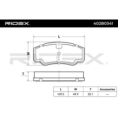Klocki hamulcowe RIDEX 402B0341 402B0341 - foto 8