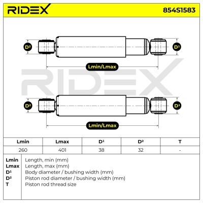 Amortyzator RIDEX 854S1583 854S1583 - foto 5