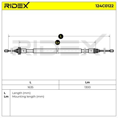 Linka Hamulca Ręcznego RIDEX 124C0122 124C0122 - foto 6