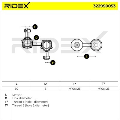 Łącznik Stabilizatora RIDEX 3229S0053 3229S0053 - foto 5