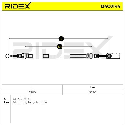 Linka Hamulca Ręcznego RIDEX 124C0144 124C0144 - foto 6