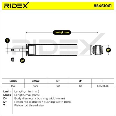 Amortyzator RIDEX 854S1061 854S1061 - foto 8