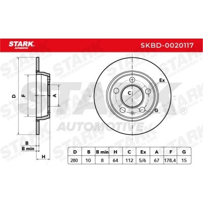 Tarcza hamulcowa Stark SKBD-0020117 SKBD-0020117 - foto 7