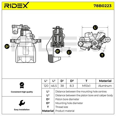 Zacisk Hamulcowy RIDEX 78B0223 78B0223 - foto 8