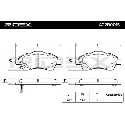 Klocki hamulcowe RIDEX 402B0015 402B0015 - foto 3