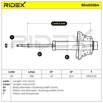 Amortyzator RIDEX 854S0584 854S0584 - foto 5