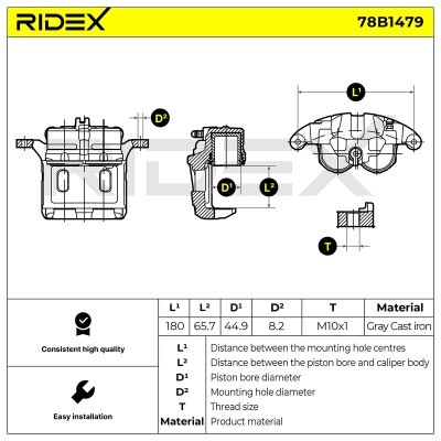 Zacisk Hamulcowy RIDEX 78B1479 78B1479 - foto 7