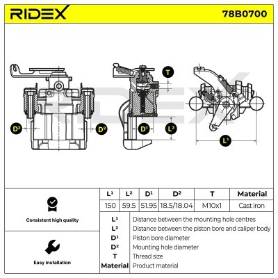 Zacisk Hamulcowy RIDEX 78B0700 78B0700 - foto 5
