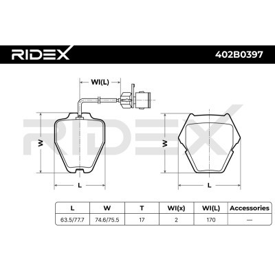 Klocki hamulcowe RIDEX 402B0397 402B0397 - foto 8