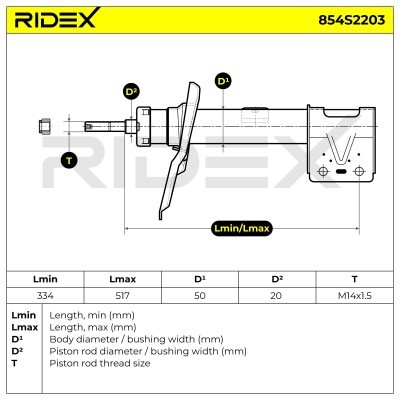 Amortyzator RIDEX 854S2203 854S2203 - foto 5