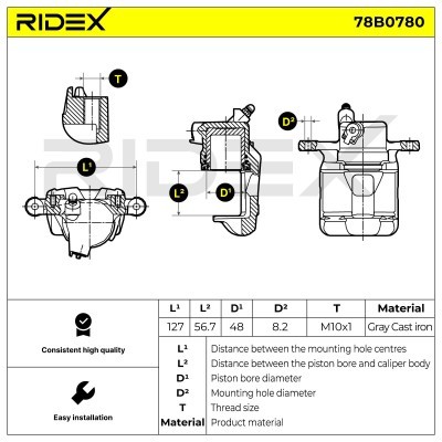 Zacisk Hamulcowy RIDEX 78B0780 78B0780 - foto 7