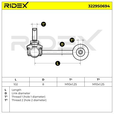 Łącznik Stabilizatora RIDEX 3229S0694 3229S0694 - foto 10
