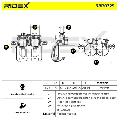 Zacisk Hamulcowy RIDEX 78B0325 78B0325 - foto 5