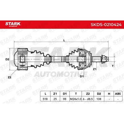 Półoś Napędowa Stark SKDS-0210424 SKDS-0210424 - foto 4