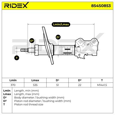Amortyzator RIDEX 854S0853 854S0853 - foto 6