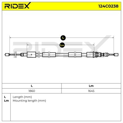 Linka Hamulca Ręcznego RIDEX 124C0238 124C0238 - foto 5