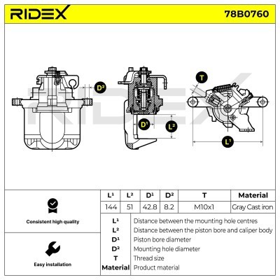 Zacisk Hamulcowy RIDEX 78B0760 78B0760 - foto 6