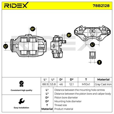 Zacisk Hamulcowy RIDEX 78B2128 78B2128 - foto 3