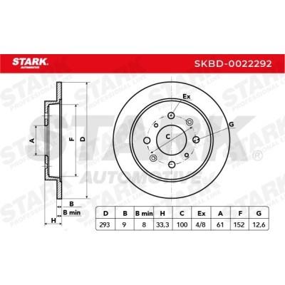 Tarcza hamulcowa Stark SKBD-0022292 SKBD-0022292 - foto 5